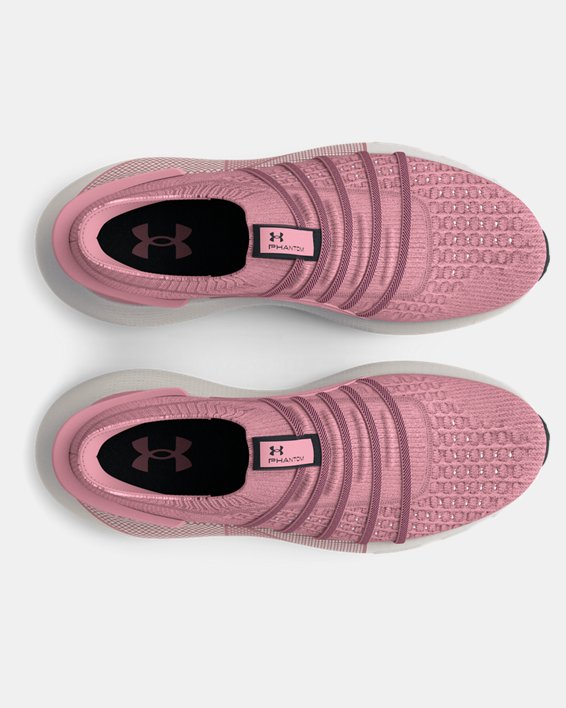 Unisex UA HOVR™ Phantom 3 Slip Shoes in Pink image number 2